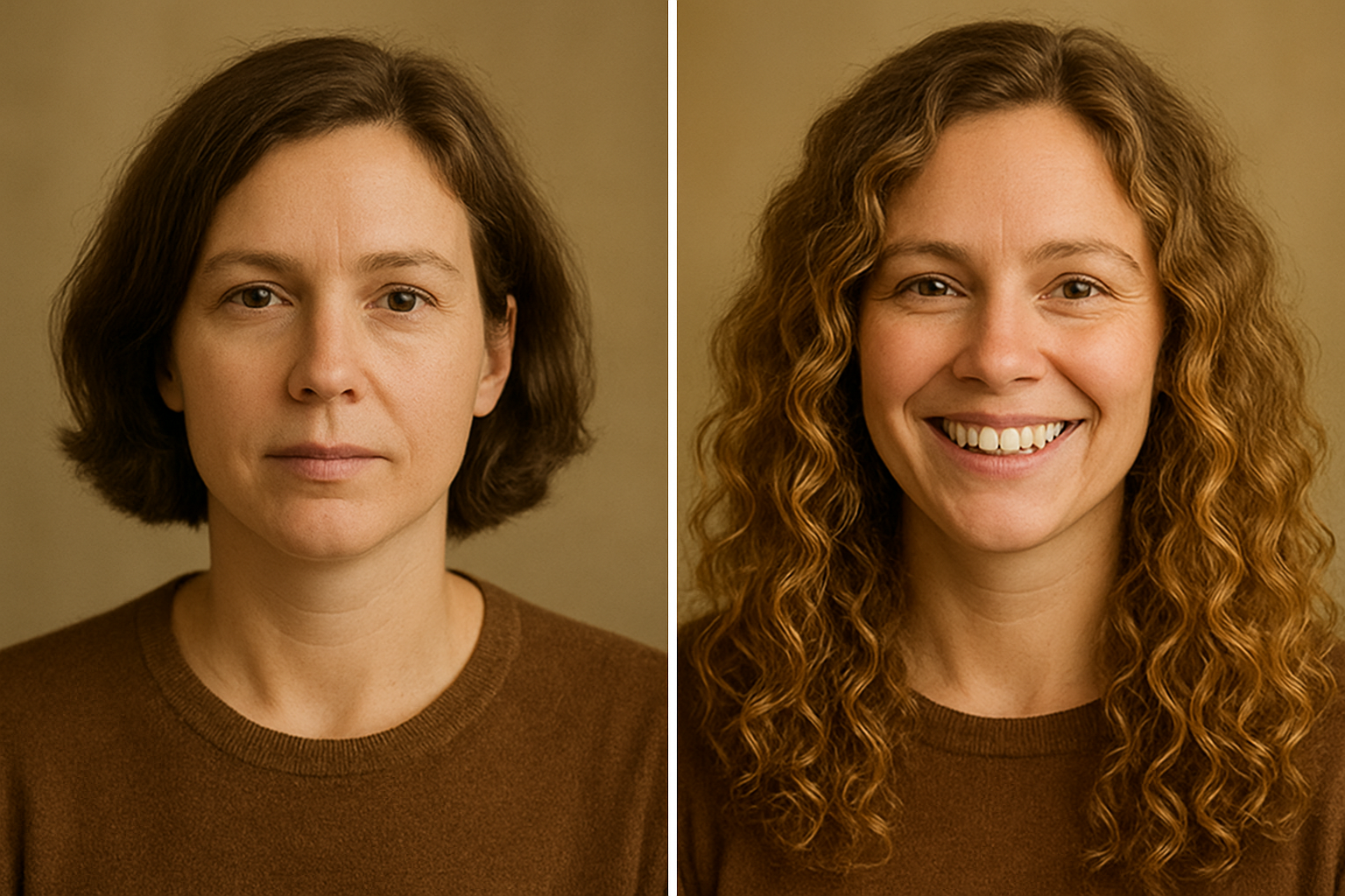 Hair Transformation - AI image transformation example